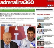 "El mundo del fútbol lamenta la muerte de Di Stéfano" Adrenalina360