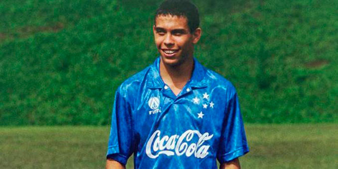 Ronaldo Nazario en su etapa en el Cruzeiro.