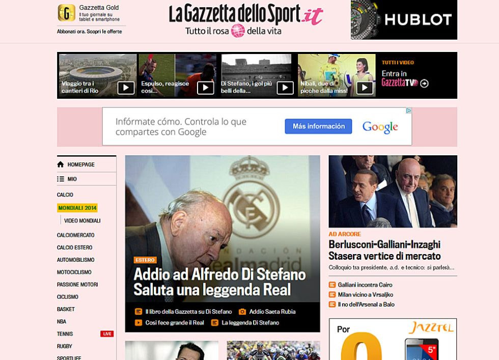 "Addio ad Alfredo Di Stefano Saluta una leggenda Real" La Gazzetta dello Sport