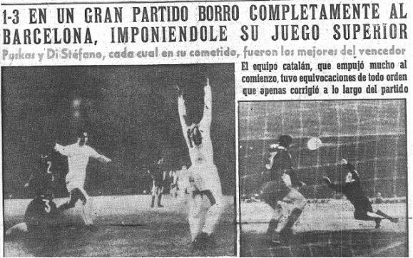 Barcelona 1 Real Madrid 3 vuelta semifinales Copa de Europa el 27 de abril de 1960