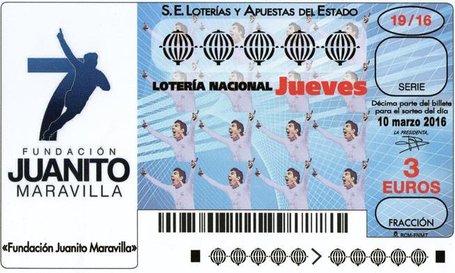 Décimo de la Lotería dedicado a Juan Gómez Juanito