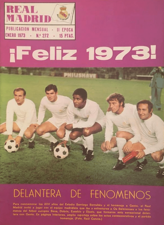 Revista Real Madrid número 272 Enero de 1973 homenaje a Gento