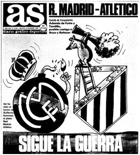 Portada del AS sobre el derbi del 3 de Diciembre de 1988 entre Real Madrid y Atlético.