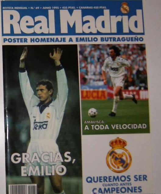 Revista Real Madrid, despidiendo a Butragueño.
