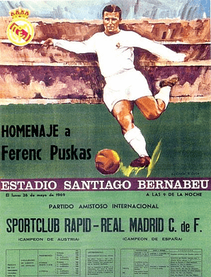 Homenaje a Puskas. Real Madrid - Rapid de Viena. 1969