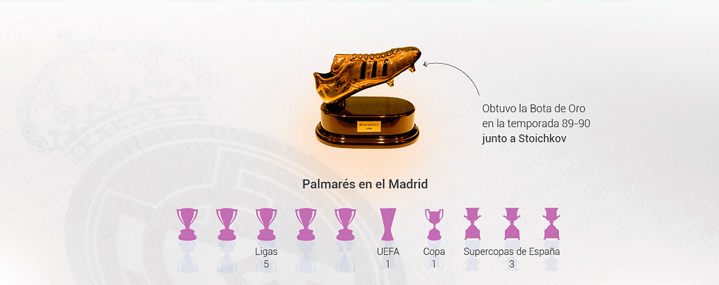 Palmares Hugo Sánchez Real Madrid