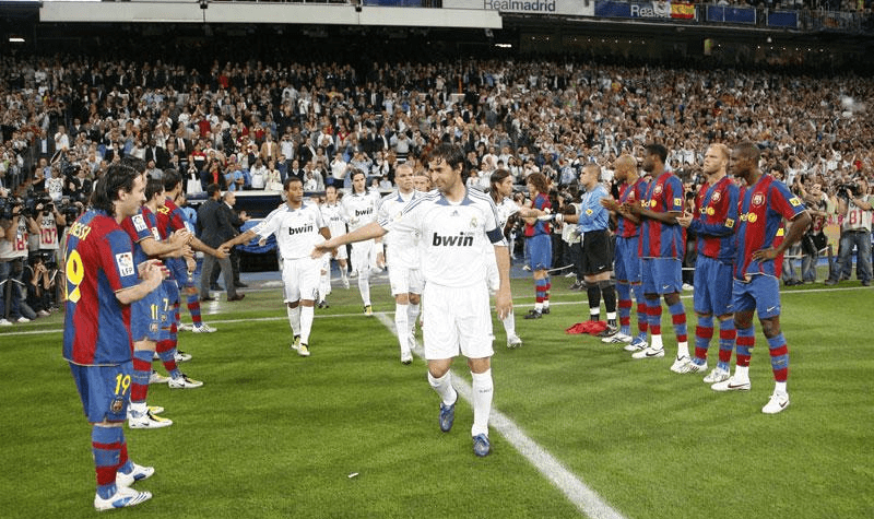 Pasillo del Barcelona al Real Madrid . Temporada 2007-2008